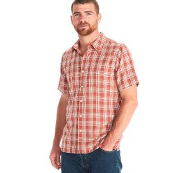 Marmot Eldridge Classic Short Sleeve Shirt Men's in Auburn and Papyrus